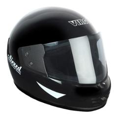 Virgo Airzed Full Face Black Glossy Tinted Helmet, Size (Medium, 58 cm)