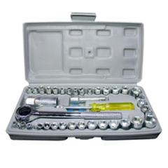 Love4ride 40 Pcs Combination Wrench Socket Set with Box