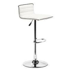 Divano Modular Leatherette White Adjustable Bar Stool, DMB53