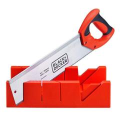 Black+Decker 455mm Orange & Black Mitre Box with Saw, BDHT20346 (Pack of 6)