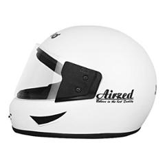 Virgo Airzed Full Face White Matt Clear Helmet, Size (Medium, 58 cm)