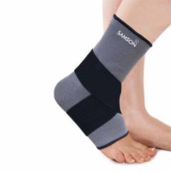 Samson AK-0713 Black & Grey Ankle Support with Binder, Size: M