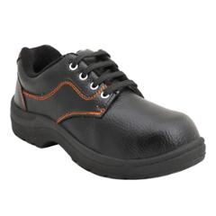 Indcare Fighter Leather Steel Toe Black Safety Shoes, Size: 6 (Pack of 20)