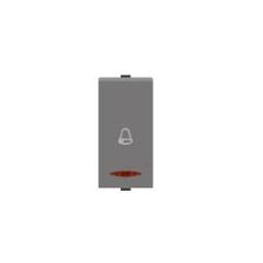 Polycab Levana 10A 1 Module Magnesium Grey Switch with Indicator Pro, SLV3101002