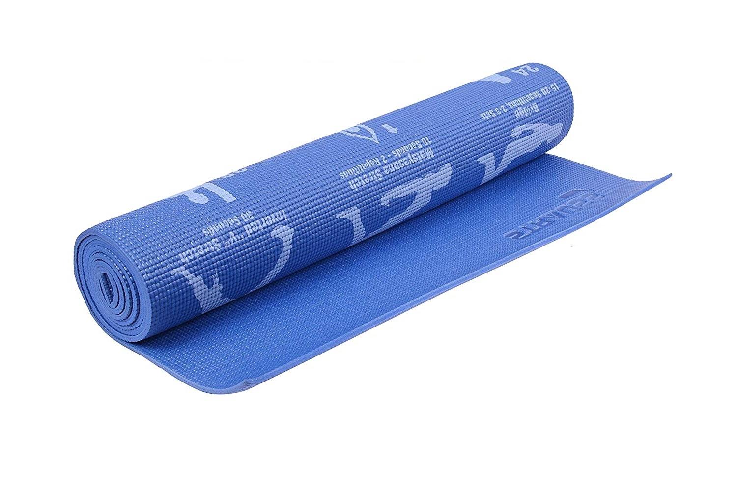 Buy Strauss 1730x610x6mm Blue Pvc Yogasana Yoga Mat With Cover St