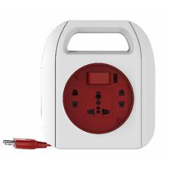 Vimal FB1002 Elbee 10A 2-Pin Handle Flex Box with Master Switch, Handle, Indicator, International Socket & 8m Cable (Pack of 2)