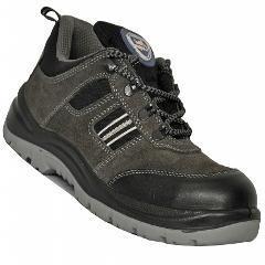 Allen Cooper AC-1156 Antistatic Steel Toe Grey & Black Safety Shoes, Size: 5