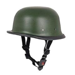 Andride Matty Green German Style Half Motorbike Helmet