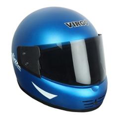 Virgo Airzed Full Face Blue Matt Tinted Helmet, Size (Medium, 58 cm)