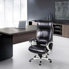 High Living Exclusive Black Leatherette High Back Office Chair