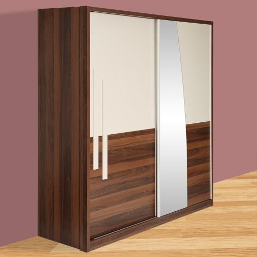 Buy Evok Walnut Cream Walton Engineerwood 2 Door Sliding