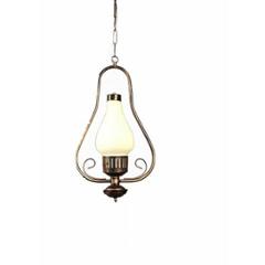 Tucasa Iron Tear Drop Pendent Light with Copper Glass Shade, HG-26
