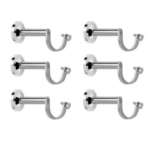 Buy Nixnine Stainless Steel Fancy Silver Curtain Rod Support Ss A