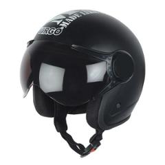 Virgo BLT Open Face Black Matt Tinted Helmet, Size (Medium, 58 cm)