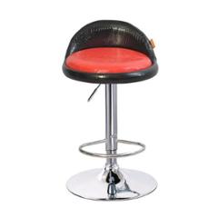 Divano Modular Leatherette Black Adjustable Bar Stool, DMB09