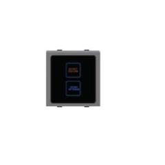 Polycab Levana 2 Module Magnesium Grey IR Touch Screen Indoor Unit for DND & Clean Room, SLV1400802