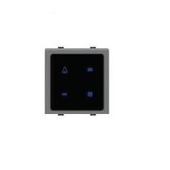 Polycab Levana 2 Module Magnesium Grey IR Touch Screen 1 Bell & 3 Switch, SLV1400202