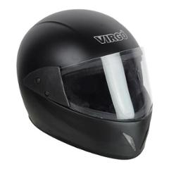 Virgo Nmodel Full Face Black Matt Clear Helmet, Size (Medium, 58 cm)
