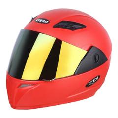 Virgo ZDI Plus Full Face Red Helmet with Yellow Visor, Size (Medium, 58 cm)