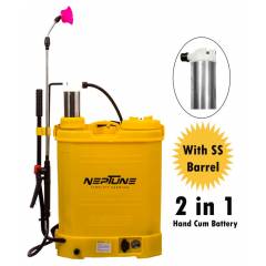 Neptune 16 Litre Yellow Battery Operated Knapsack Garden Sprayer, BS-21 Plus