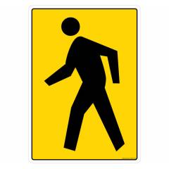 Safety Sign Store Pedestrian Crossing-Graphic Sign Board, GS893-A4PC-01