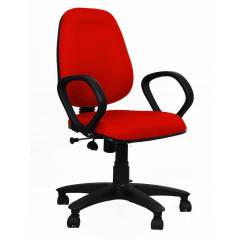 R P Enterprises Opus Medium Back Red Office Chair, Dimensions: 45x48x60 cm