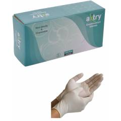 Axtry Disposable Latex Examination Gloves, Size: Medium (Pack of 100)