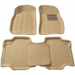 G-King Polyester Beige 3D Foot Mat Set For Maruti Suzuki Baleno