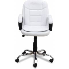 Mezonite Medium Back Leatherette White Office Chair