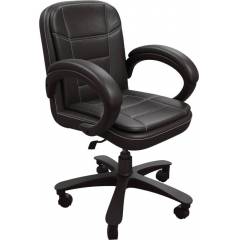 Mezonite Medium Back Leatherette Black Office Executive Chair