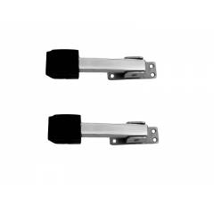 SmartShophar 5 Inch SS Nickel Silver Akom Door Stopper, 50521-STPA-NS05-P2 (Pack of 2)