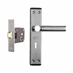 Plaza Crystal Stainless Steel Finish Handle with 200mm Baby Latch Keyless Lock