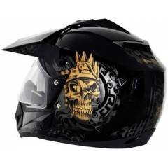 Vega Off Road Ranger Motocross Dull Black Golden Helmet, Size (Medium, 580 mm)