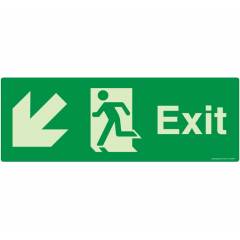 Safety Sign Store Exit Left and Down Sign Board, NG104-1442NGR-01