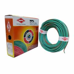 HPL 6 Sq mm Green Single Core FRLS Wire, Length: 200 m