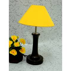 Tucasa Fashionable Wooden Table Lamp with Yellow Shade, LG-1012