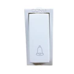 Cona Olive 6A White Bell Push, M-103 (Pack of 20)