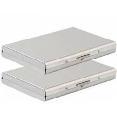 Stealodeal Silver Plated Business Card Holder (Pack of 2)