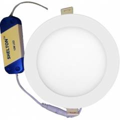 Shelton 12W White Round LED Slim Ceiling Panel Lights (Pack of 20)