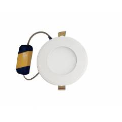 Shelton 3W White Round LED Slim Ceiling Panel Lights (Pack of 6)