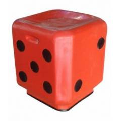 Atharvo Red Multipurpose Dice Stool