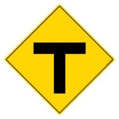 Asian Loto 3 m Traffic Road Safety Sign T-Junction Sign Board Sign Board, ALC-SGN-66-900