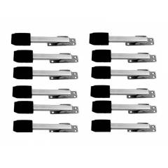 SmartShophar 5 Inch SS Nickel Silver Akom Door Stopper, 50521-STPA-NS05-P12 (Pack of 12)