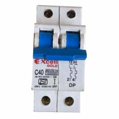 Excell Gold 25A Double Pole C Curve MCB, 10 kA