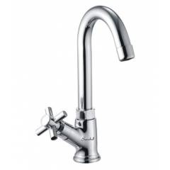 Snowbell Corsa Brass Swan Neck Pillar Faucet