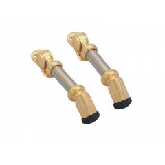 SmartShophar 5 Inch Zinc Gold Silver Daau Door Stopper, 50905-STPD-ZGS05-P2 (Pack of 2)