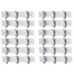 SmartShophar 6 Inch 3 Legs Stainless Steel Silver Simply Wall Hook (Pack of 12), 54619-SHKS-SL06-P12