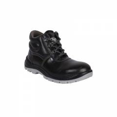Allen Cooper AC 1008 Antistatic Steel Toe Black & Grey Safety Shoes, Size: 6