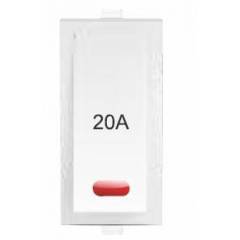 Benlo 20A 1 Way Modular Switch with indicator, BS 16016 (Pack of 20)