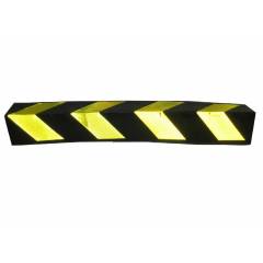 KT Black Pillar Guard with Green Reflective Stickers (Pack of 4)
